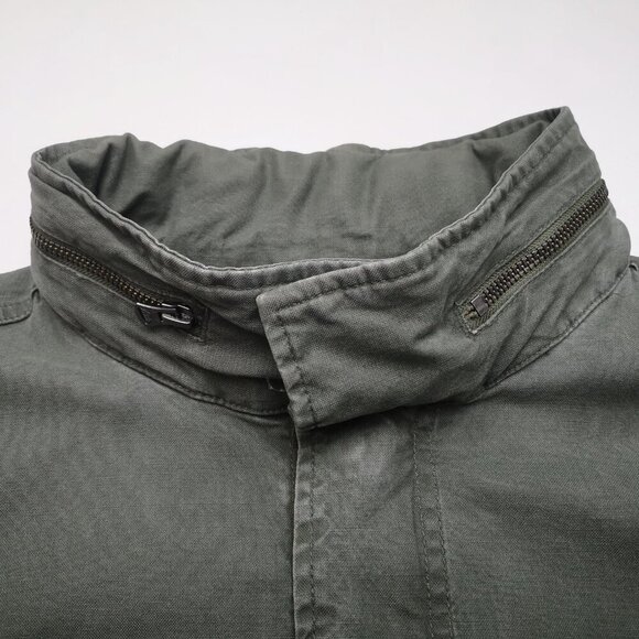 Old Navy Men's Size Large Olive Zipper & Snap Closure Jacket w/ Packable Hood - Picture 8 of 14